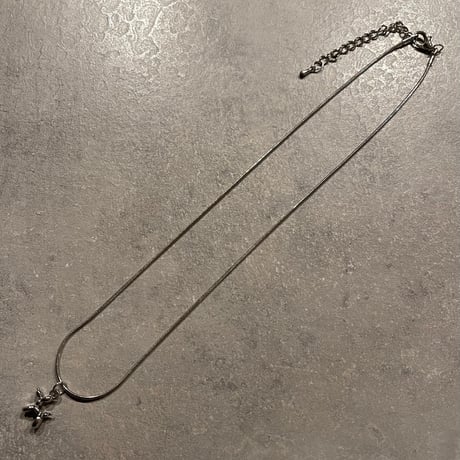 2412NC0278 / Balloon dog charm snake chain Necklace（Silver）
