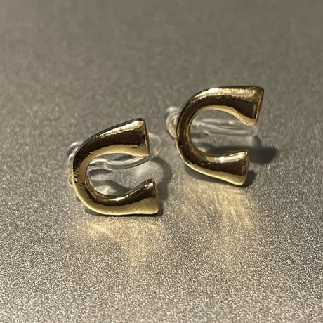 2302_ER0136／Mini U Design Clip Earings（Gold）