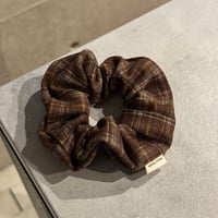 2511HA0076（S）/ Check Hair rubber（Brown)
