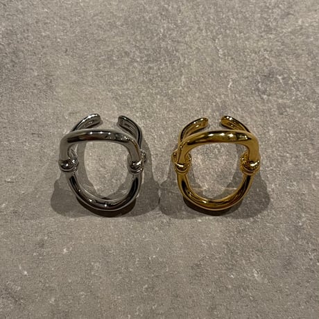 2403RG0431 /  Metal Deformation Oval ring #02（Gold）