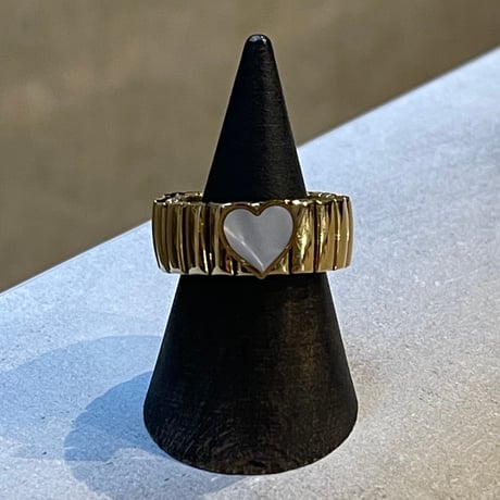 2503RG0591 / Flat Heart point ring（Gold）