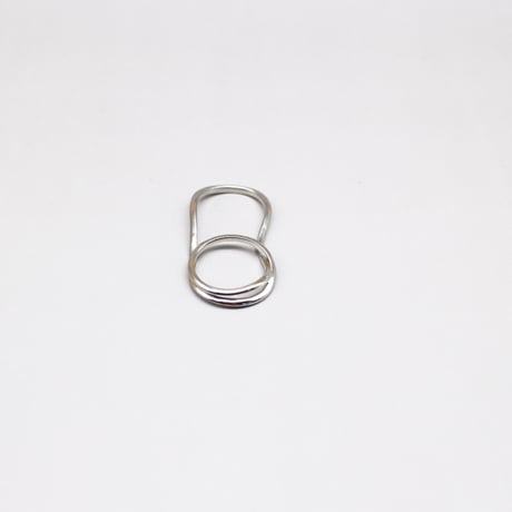 2306RG0297 / Cross Continuous Two-Finger Connected Ring（Silver）