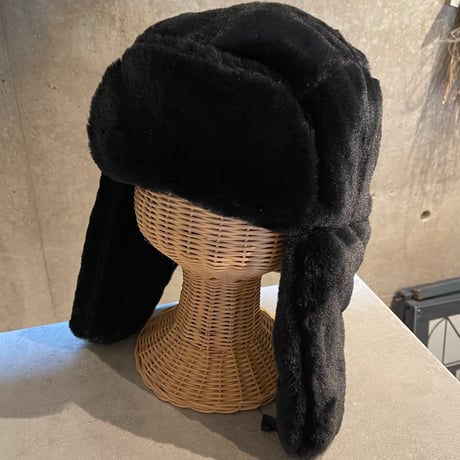 2501HW0071(S)/  Fur flight cap（Black）