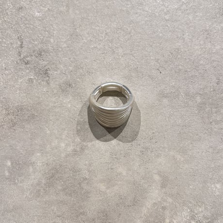 2306RG0291 / Wave layer line ring (Silver)