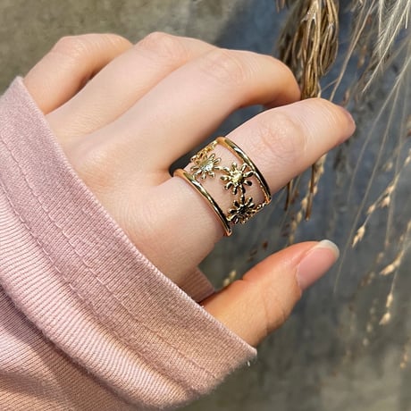 2506RG0651 / Flower design ring（Gold）