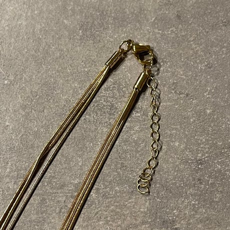 2403NC0236 / Charm layer chain necklace（Gold）