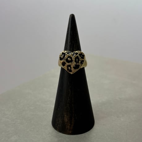 2606RG0805 / Leopard heart ring（Gold）