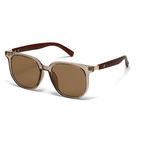 【 Select 】 Metal Artificial Wood Vintage Sunglasses (Champagne )