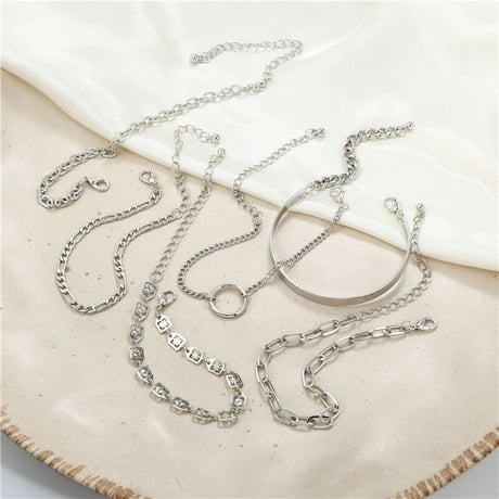 difference design Chain Bracelet（Silver）/ 2108_BR088