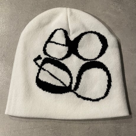 2501HW0068(S)/ Logo Knit beanie Cap（White）