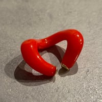 2504EC019 /  color wave Ear Cuff（Red）