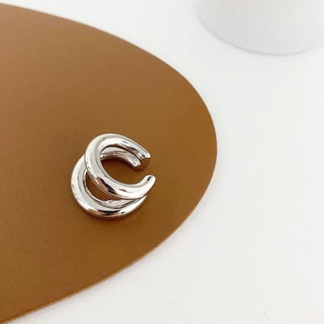 Double Circle Ear Earcuff （Silver） / EC080