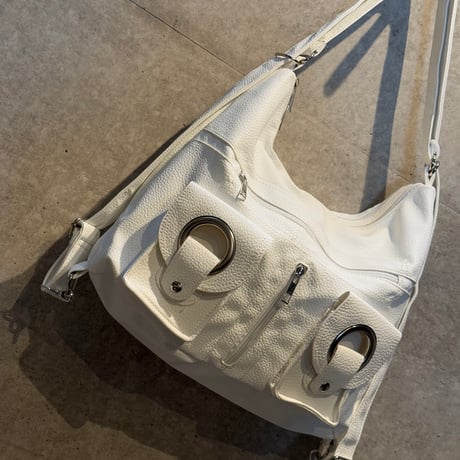 2507BG035(S)/ 2Way Shoulder Bag （White)
