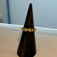 2606RG0804 / Shine Splice Geometric Hollow Chain ring（Gold）