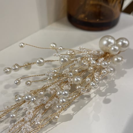 Pearl Mini Flower Hair clip（Pearl）／HA_142