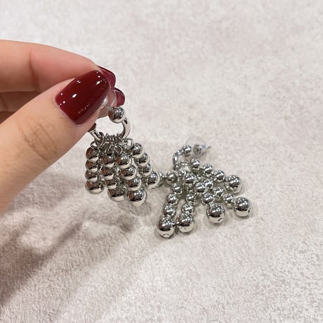Metal ball connect pierce （Silver）/ 2209_PR0507