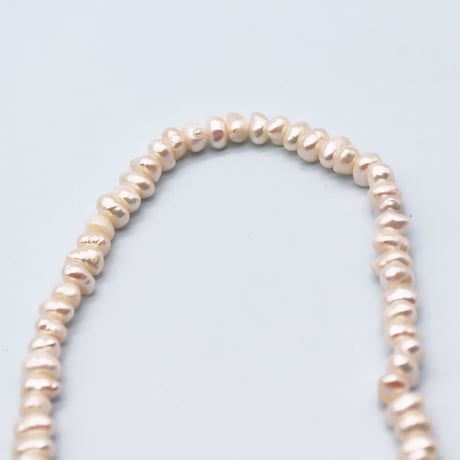 Metallic Florets Freshwater Pearl Necklace（Pearl）  / 2106-NC073