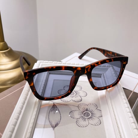 Square  frame sunglasses（ Demi/Blue ）  / 2204-SG006