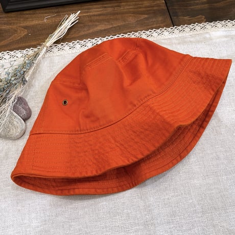 2409HW0055(S)/ Washed Bucket hat（Orange）