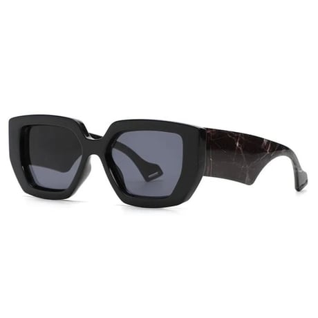 【 Select 】 Retro Oversized Square Sunglasses (Black)