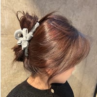 2412HA0055 / Knit ribbon Hair Clip （Gray)