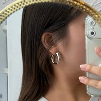 2606PR0848 / Round hoop pierce（Silver）
