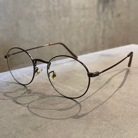 SE26SG_CA014（S） / Metal Round Frame Sunglasses (Brown/Clear)