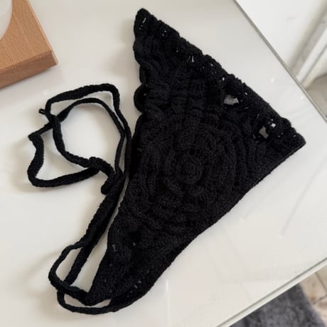 2505GS039(S)#B / Knit Babushka（Black）