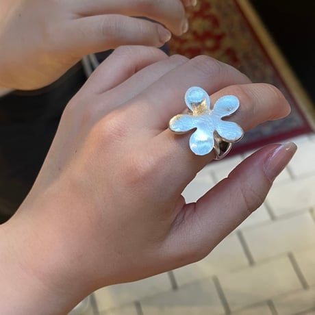 2507RG0667 / Matt Flower ring（Silver）