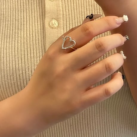 2406RG0483 / Nuance heart design ring（Silver）
