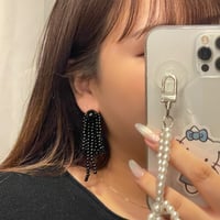 2405PR0709 / shower motif bees pierce （Black）