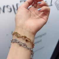 2605BR0131 / Heart circle chain Bracelet（Gold）