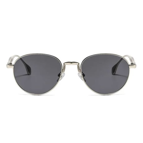【 Select 】Retro Metal Round Sunglasses (Silver/Black)