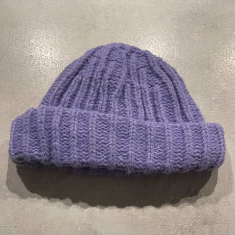 SEL251110BN(S) / Handmade Knit Beanie Hat（Purple）
