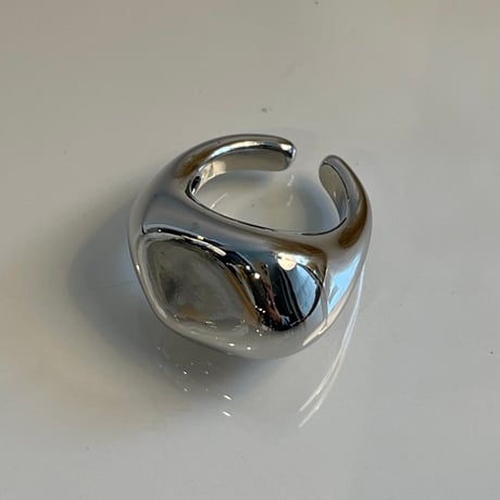 2409RG0511 / Metal stone design ring（Silver）