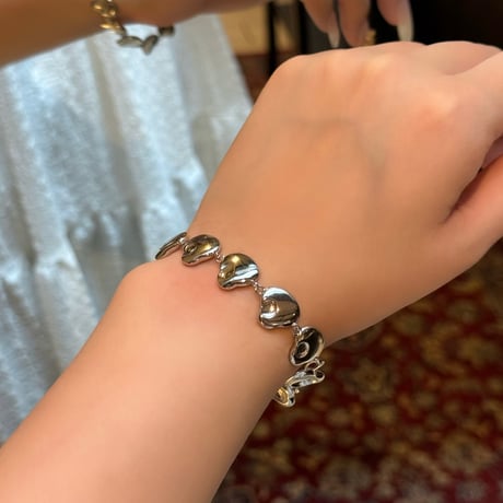 2408BR0056 ／ Flat craft motif bracelet（Silver）