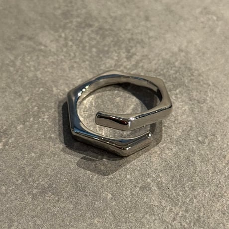 2503RG0597 / hexagon cross design ring（Silver）