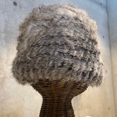 2502HW0073(S) / Rabbit fur volume hat（Gray）