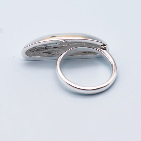 Creative Water Drop Geometric ring （Silver） /  2107-RG117