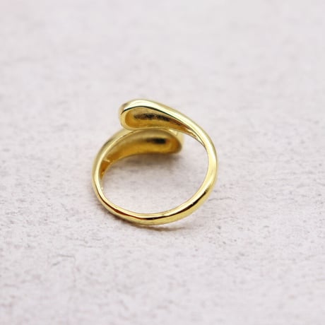 2402RG0392 / Cross drop ring （S / Gold）
