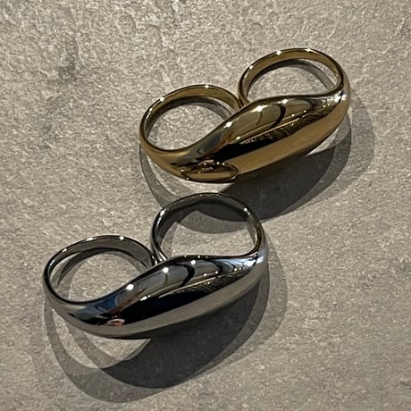 2501RG0561 / Drop double finger ring（Gold）