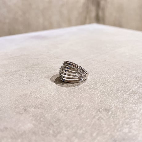 Layer curve line ring（Silver） / 2210-RG0215
