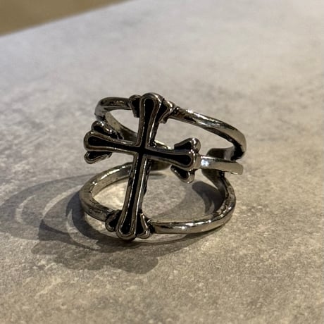 2508RG0674 /Vintage Cross Metal ring（Silver）