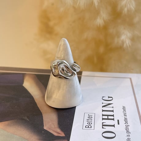 2602RG0742 / Opening asymmetry craft ring （Silver）