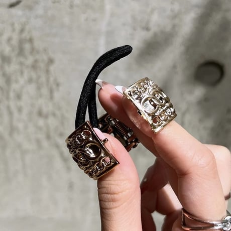 Metal design Ponytail holder（Gold#3）/ HA-094