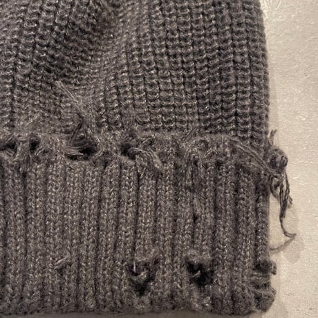 2509HW0106(S) / Damage Knit cap（Grey）