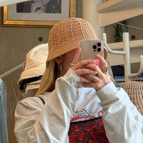 2606HW067(S) / Simple crochet Hat（Camel）