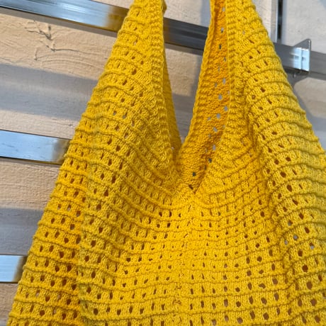 2606BG053(S) / Crochet Mesh Tote Bag (Yellow)