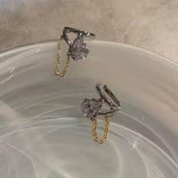 EC110 / Drop line store chain Earcuff(Silver)