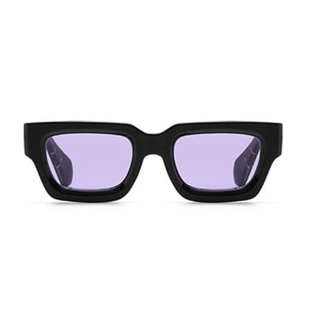 【 Select 】 Vintage Square Lens Sunglasses (Marble blk / Purple)